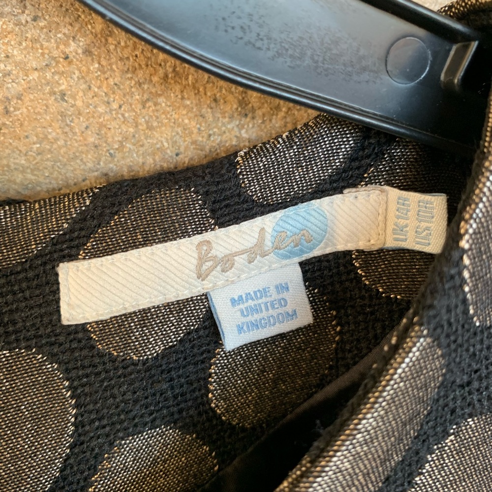 Boden Black and Gold Polka Dot Dress - Picture 3 of 5